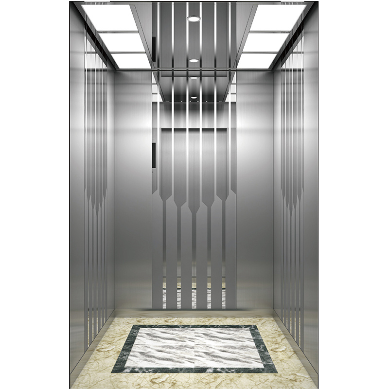 China Luxury Customized Passenger Elevator with Golden Cabin Residential Lift for Mr Mrl