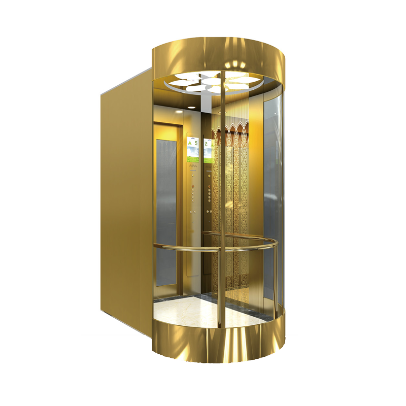China Manufacturer CE Panoramic Passenger Elevator with safety Gearless Machine Observation Lift
